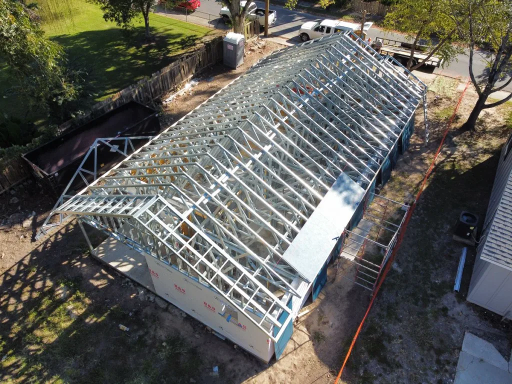 steel frame roof