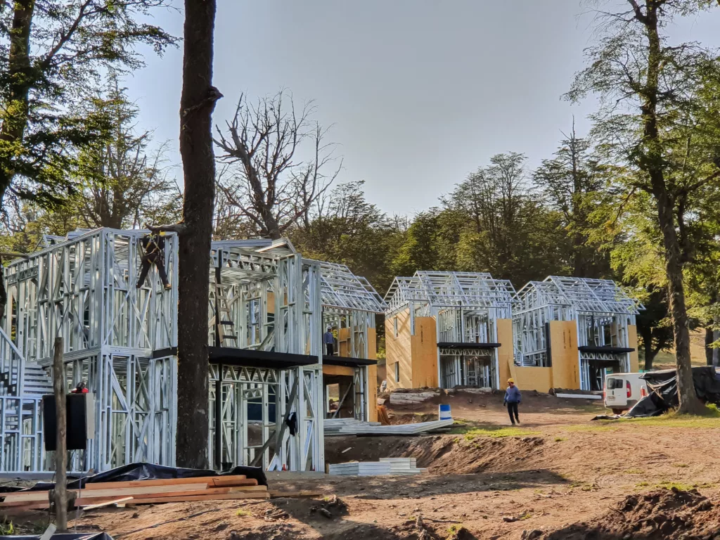 Steel frame homes with Scotpanel roll forming machine