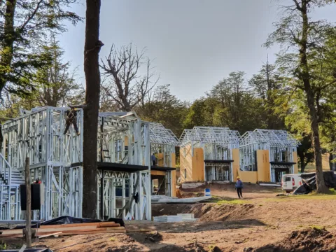 Steel frame homes with Scotpanel roll forming machine