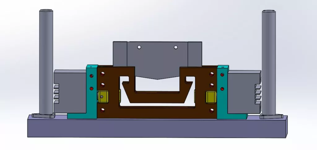 Swaged guillotine tool head used in roll forming process
