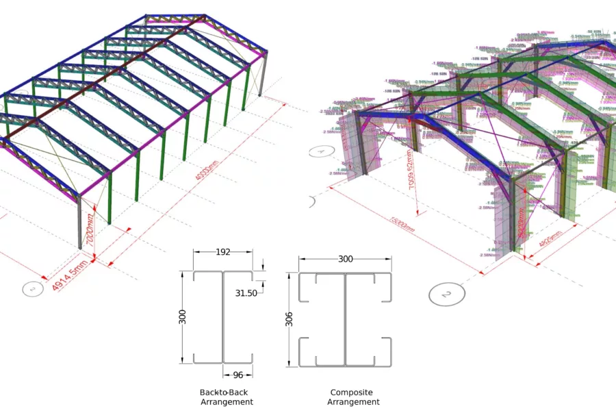 Cold-formed Steel Frame Sheds Cover Image Cold-formed steel Portal frames Cold-formed steel commercial buildings Sheds Commercial buildings Roll forming machines