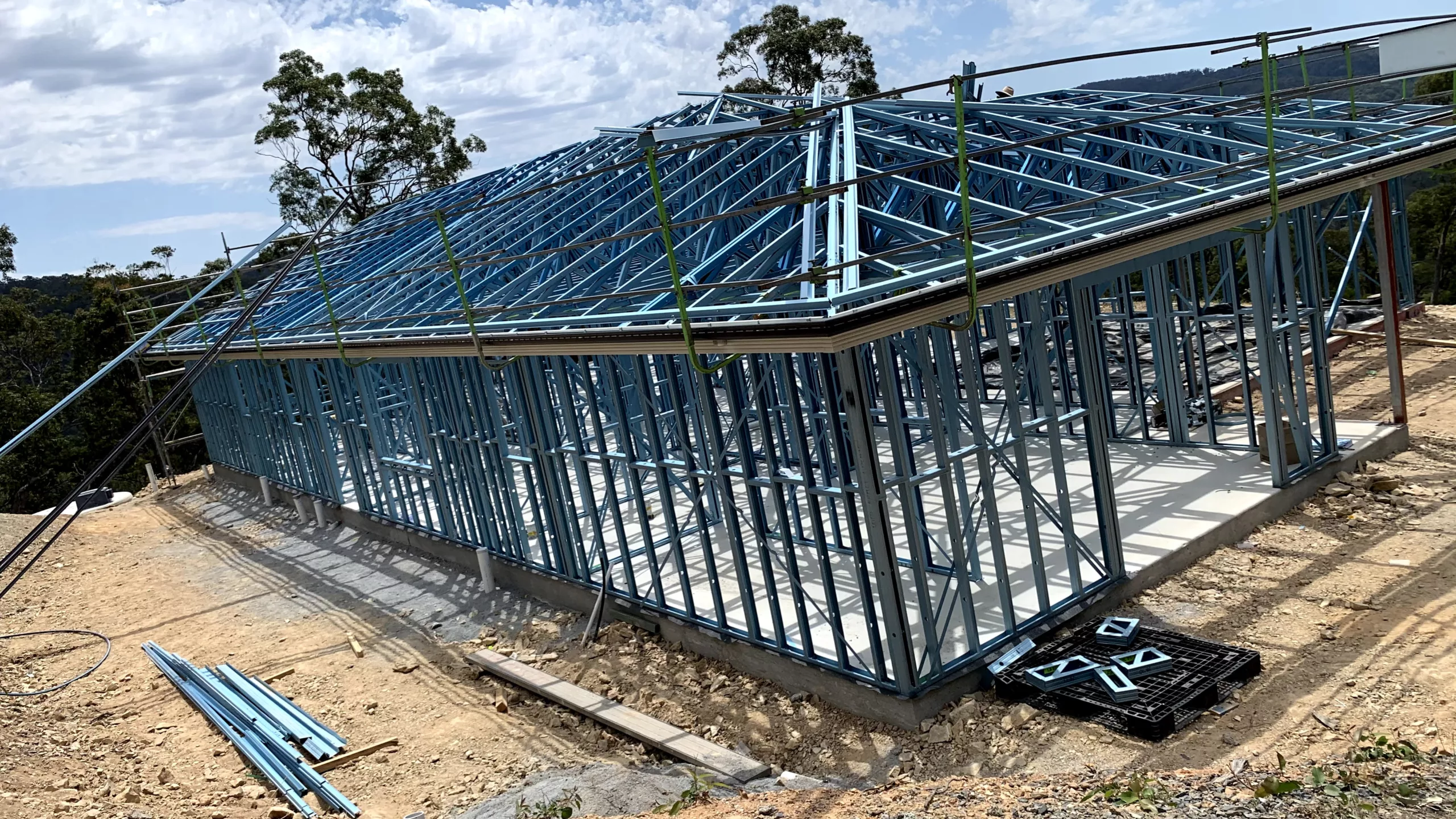 Cold-formed steel frame house Steel vs wood framing Steel framing Wood framing