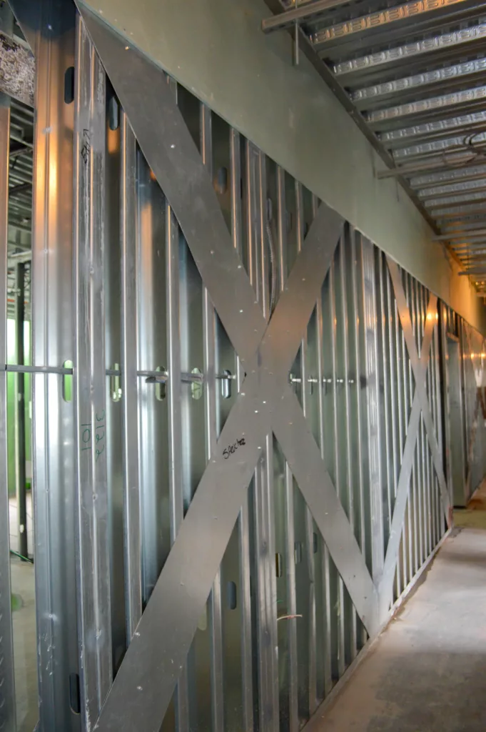 Steel framing Steel framing design Cold-formed steel framing Cold-formed steel Cold-formed steel framing design load bearing wall lateral force resisting system X-bracing wall braced wall 