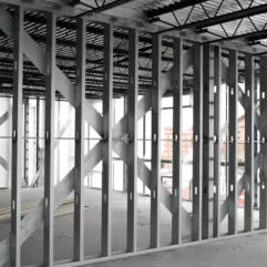 BRACED KFS WALL PANEL Cold-formed steel Steel framing Steel framing design for high-seismic High-seismic Lateral force resisting systems Roll forming of steel framing Steel framing design Cold-formed steel members