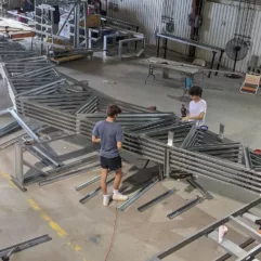 BACK-TO-BACK TRUSSES ASSEMBLED Steel framing Roll forming Roll forming machines Steel framing business Mobile steel framing factory Cold-formed steel