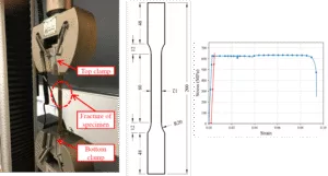 Tensile coupon test on cold-formed steel truss elements