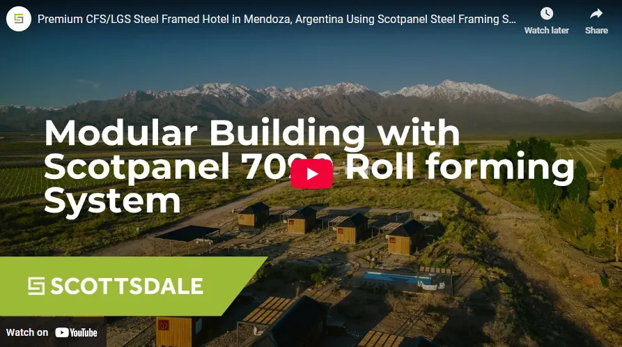 Light-gauge steel Steel framing Roll forming Roll forming machines Tiny homes Modular construction 