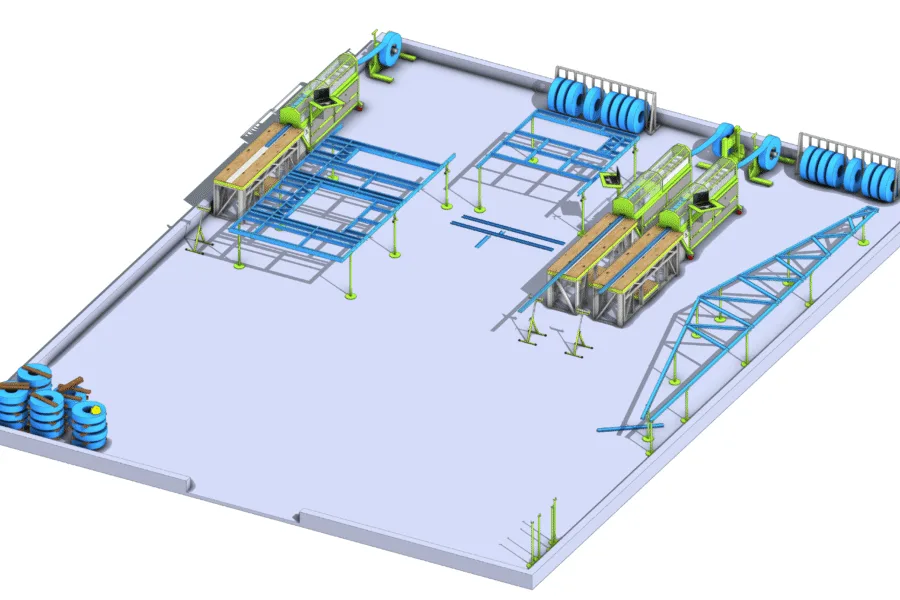Steel framing shop Steel framing manufacturing shop Roll forming machines Cold-formed steel Cold-formed steel fabrication Steel fabrication shop floorplan Steel framing Roll forming