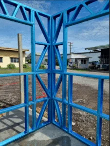 Roll forming Roll forming machines Steel framing Cold-formed steel Steel trusses Steel framing machines Steel framing machines Steel framing Cold-formed steel X-bracing K-bracing Lateral force resisting system Steel framing bracing Roll forming 
