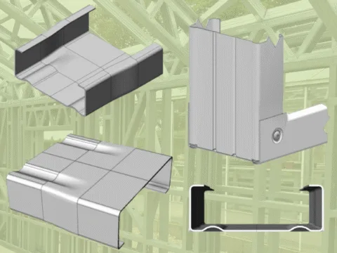 Cold-formed steel Roll forming Roll forming machine Swaging of cold-formed steel members Swaging Swaging of steel framing members End-swage Interior-swage