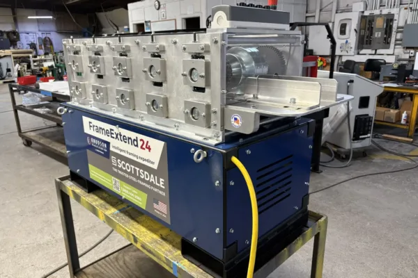 FrameExtend24 (FE24) by Scottsdale, is an advanced roll forming complement for creating of telescoping cold-formed steel framed walls, facilitating panelizing in load-bearing and non-load bearing light-gauge steel applications, including curtainwalls.