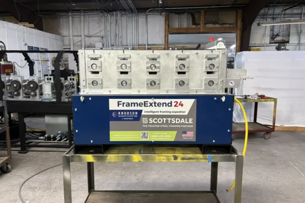 FrameExtend24 (FE24) by Scottsdale, is an advanced roll forming complement for creating of telescoping cold-formed steel framed walls, facilitating panelizing in load-bearing and non-load bearing light-gauge steel applications, including curtainwalls.