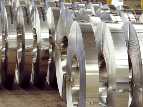 Slit coil stacked to be used on Scotpanel, Scottruss, and KFS Framemaker roll forming systems. Roll forming Steel coil Yield strength Cold-formed steel Steel framing Roll formers Mechanical properties Ductility ASTM Light-gauge steel Steel