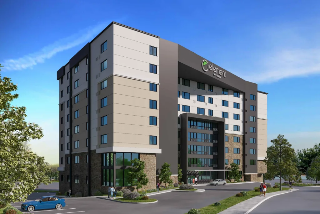 Element Hotel Richmond VA - Scottsdale Construction Systems Roll forming Steel framing Steel framed hotel Cold-formed steel CFS wall framing CFS floor joists