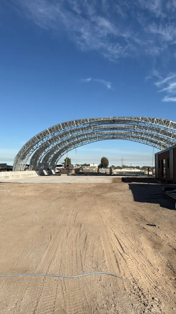 Photo 2 - Scottsdale Construction Systems Curvilinear modular cold-formed steel commercial structure produced using Scotpanel 7090G1 advanced roll forming platform, developed and produced using Scotpanel 7090G1.