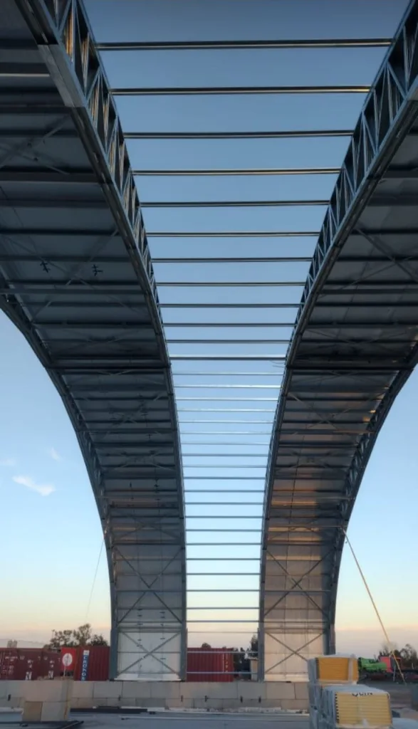 Photo 3 - Scottsdale Construction Systems Curvilinear modular cold-formed steel commercial structure produced using Scotpanel 7090G1 advanced roll forming platform, developed and produced using Scotpanel 7090G1.