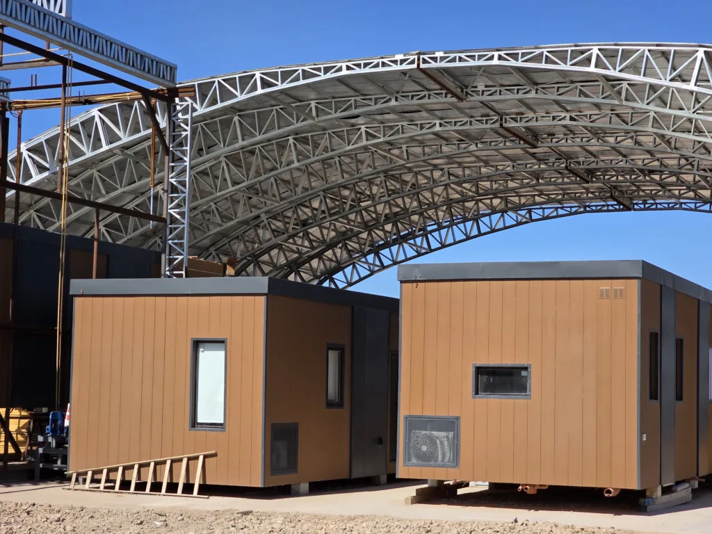 x1 - Scottsdale Construction Systems Curvilinear modular cold-formed steel commercial structure produced using Scotpanel 7090G1 advanced roll forming platform, developed and produced using Scotpanel 7090G1.