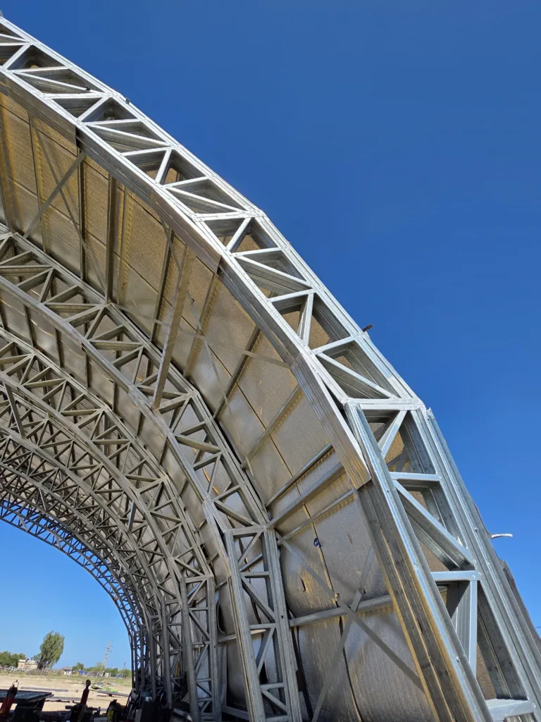 x3 - Scottsdale Construction Systems Curvilinear modular cold-formed steel commercial structure produced using Scotpanel 7090G1 advanced roll forming platform, developed and produced using Scotpanel 7090G1.