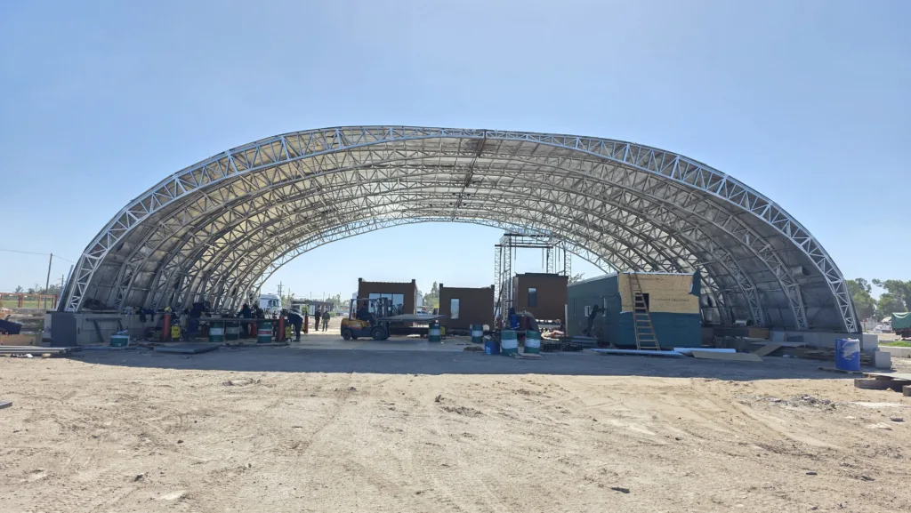 x8 - Scottsdale Construction Systems Curvilinear modular cold-formed steel commercial structure produced using Scotpanel 7090G1 advanced roll forming platform, developed and produced using Scotpanel 7090G1.