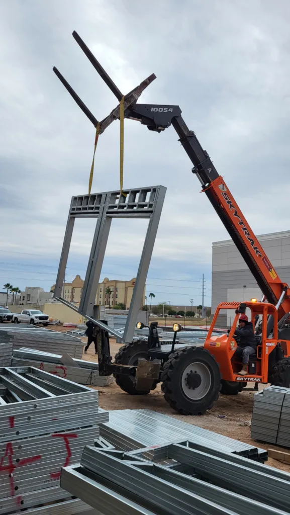 Avid Hotel CFS Framing 2 - Scottsdale Construction Systems Wood framing to CFS framing conversion Steel framing CFS framing Cold-formed steel framing systems Roll forming Framing conversion from wood to steel Hospitality projects