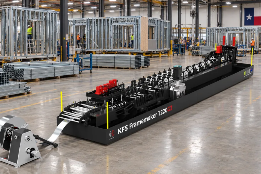 KFS Framemaker 1220G3 - advanced steel framing roll former by Scottsdale Construction Systems